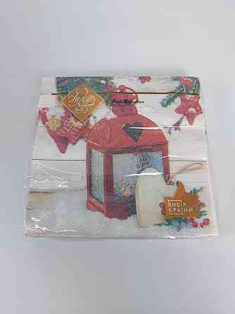 Салфетки бумажнае новогодние(ЗЗхЗЗ, 18шт)