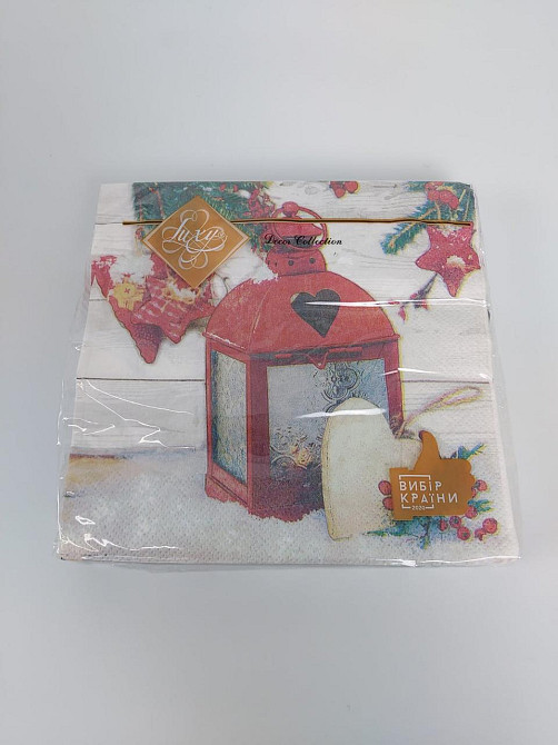 Салфетки бумажнае новогодние(ЗЗхЗЗ, 18шт)