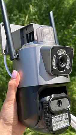 Качественная камера видеонаблюдения 8мп WIFI PTZ ICSee две камеры. Харьков