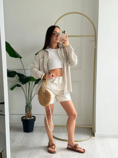 Льняная рубашка негабаритного размера — идеальный выбор для весны и лета. Одесса - изображение 11