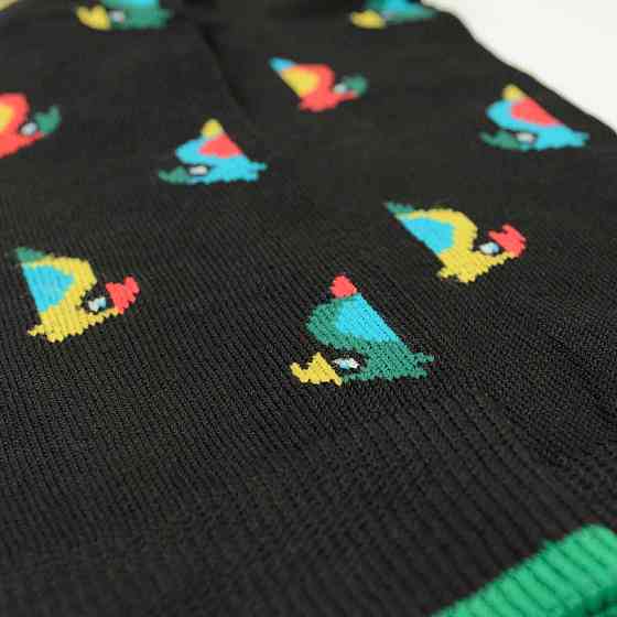 Носки мужские Высокие Премиум качества 100% Мерсеризированный хлопок Rollo Wolf Parrots-1 39-42 Черн Сумы