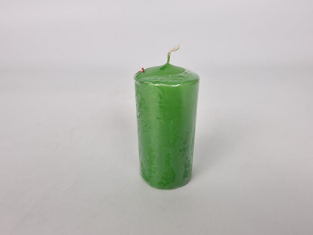 Кольорова Циліндр парафінова свічка (50/100) ЗЕЛЕНА фарбована всередині біла (1 шт.) Харків - фото 1