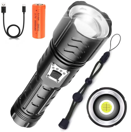 Ручний ліхтар BL-717B-P99 zoom + Type-C + Power bank + 26650 (3хААА) 5 режимів Вінниця