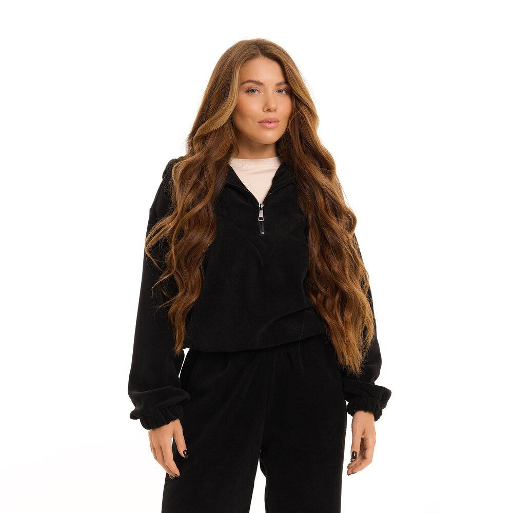 Чорний костюм зимовий флісовий. Жіночий теплий костюм Pobedov Huggi жіночий Київ - фото 3