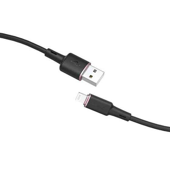 Кабель ACEFAST C2-02 USB - Lightning 2.4A, 1.2m, силіконовий, zinc конектори, колір чорний AFC2-02B Одеса