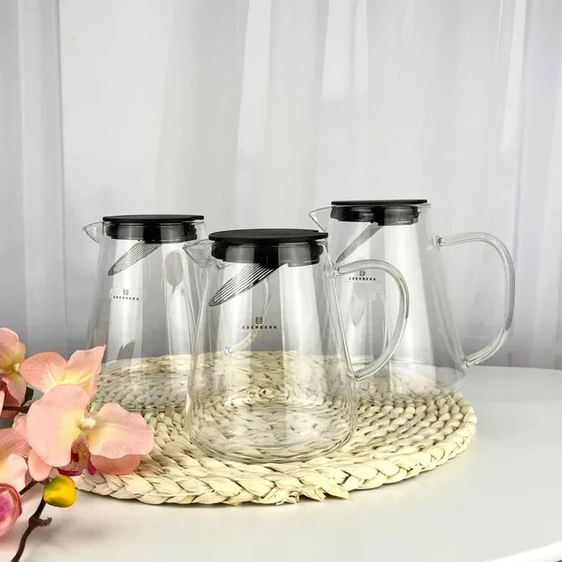 Стильний Скляний Чайник-Заварник 750 мл. Термостійкі До 500° Одеса - фото 1
