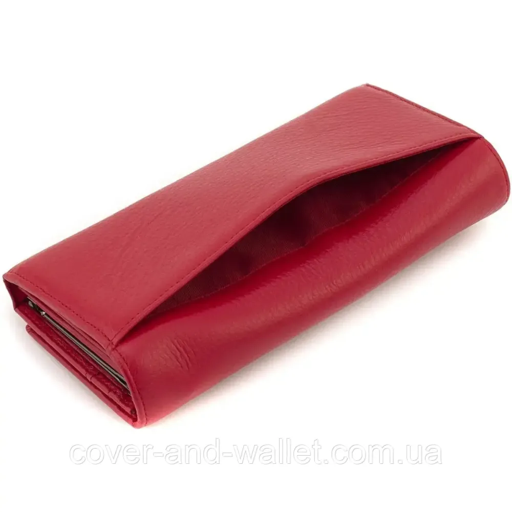 Елітний жіночий гаманець із натуральної шкіри червоного кольору Marco Coverna W001 Red Київ - фото 5