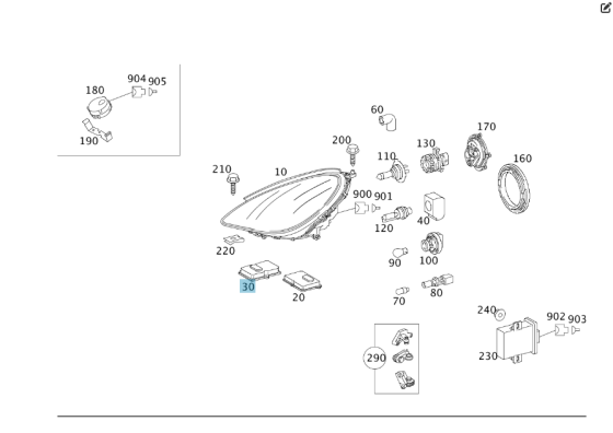 Mercedes-Benz  A0028202426 Блок керування ксенонової фари E-class W211 SLK R171 Maybach 57 S W240 E-class S211 Maybach 62 S V240 Одеса