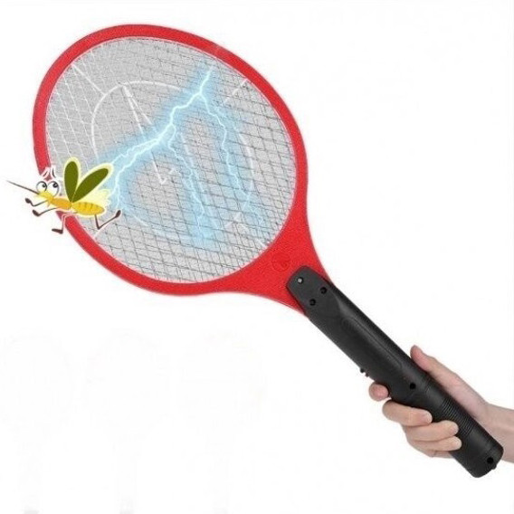 Мухобойка электрическая от насекомых, Аккумуляторный уничтожитель комаров, мошек, мух. Цвет: красный XI-11 Львов - изображение 6