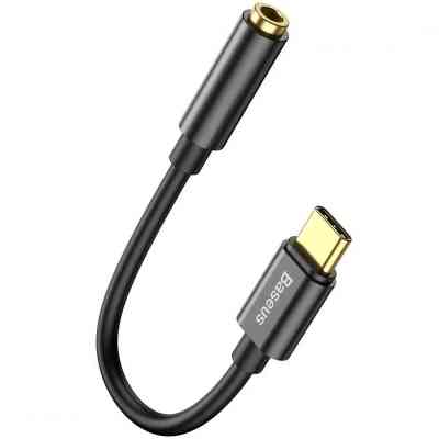 Перехідник USB-C M to 3.5mm F 0.1m black Baseus (CATL54-01) Вінниця