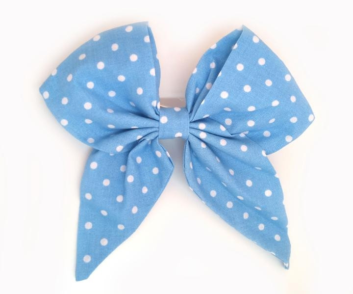 Заколка-бант для волос детская в горошек Киев - изображение 1