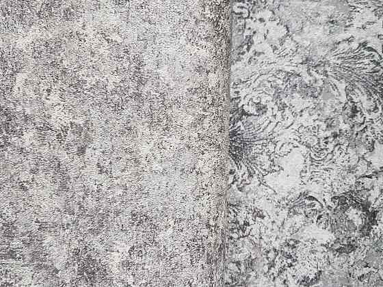 Шпалери вінілові на флізеліні гарячого тиснення DU&KA 1.06х10 вензель основа під штукатурку сірі коричневі Київ