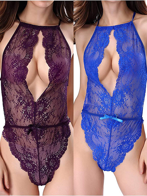 Мереживні боді синій M 18417 Луцьк - фото 1