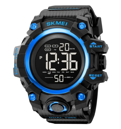 Годинники чоловічі спортивні Skmei 2140 hamlet (Чорний з синім) Київ