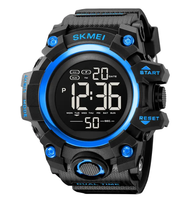 Годинники чоловічі спортивні Skmei 2140 hamlet (Чорний з синім) Київ - фото 1