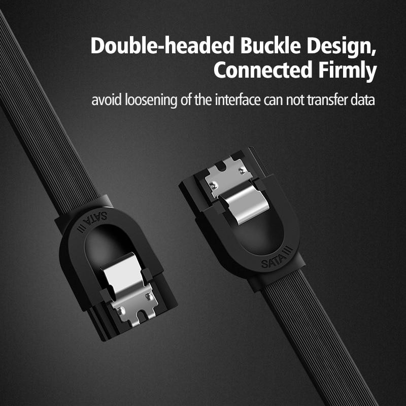 Кабель Serial ATA SATA III Ugreen US217 з блокувальною засувкою (Чорний, 0.5м, Прямий конектор) Миколаїв - фото 5