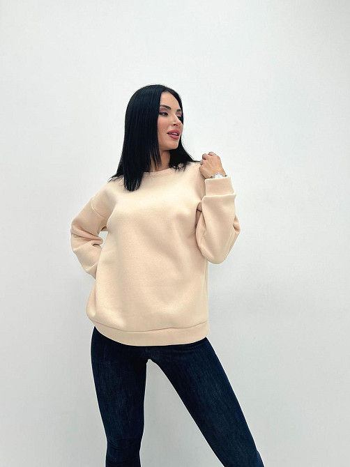 Жіночий теплий батник "Wear" Турція оптом | Батал Бежевий, 50-52 Київ - фото 1