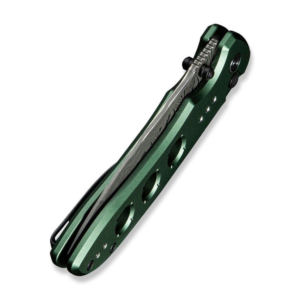 Нож складной туристический Civvi Hyperpulse, (8.9 см) Damascus / Aluminum темно-зеленый Киев - изображение 6