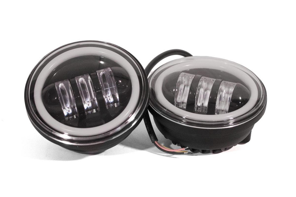 Комплект світлодіодних протитуманних фар AllLight FA-422 9-30V D=110 мм з ангельськими очками Харків - фото 2