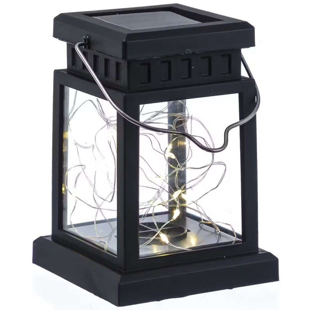 Вуличний світильник на сонячній батареї 12,5х9см, Теплий білий / Садовий ліхтар підвісний / Ліхтар для саду Київ - фото 4