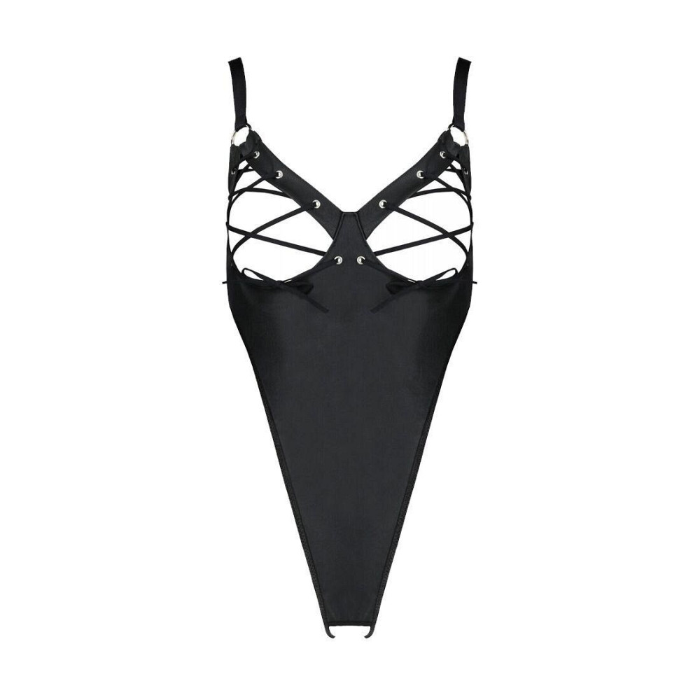 Боди из экокожи Passion CELINE BODY 4XL/5XL black, с доступом, открытый Sex Aura Киев - изображение 3