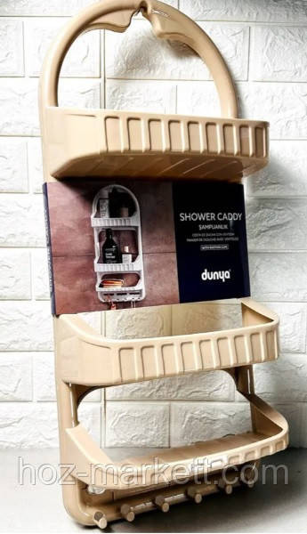 Полиця у ванну навісна настінна біла пластикова пряма 62 см Харків - фото 9