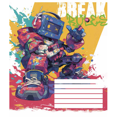 Зошит Школярик Break the rules 12 аркушів клітинка (012-3492K) Вінниця - фото 2