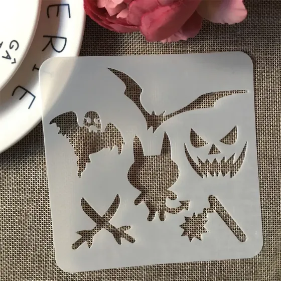 Трафарет к Хэллоуину 13 на 13 см серый Киев