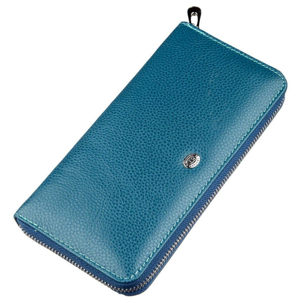 Женский клатч-визитница ST Leather 18861 Голубой Киев - изображение 12