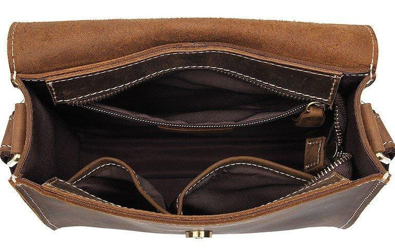 Сумка мужская-почтальонка коричневая (Vintage) Киев - изображение 2