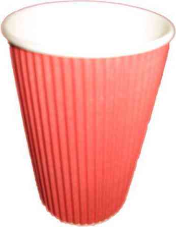 Стакан гофрированный 400мл(12oz)  Желтый (15 шт) Харьков