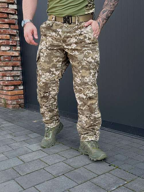 Военные летние штаны пиксель рип-стоп тактические мужские ЗСУ, для армии и полевых задач Львов - изображение 7