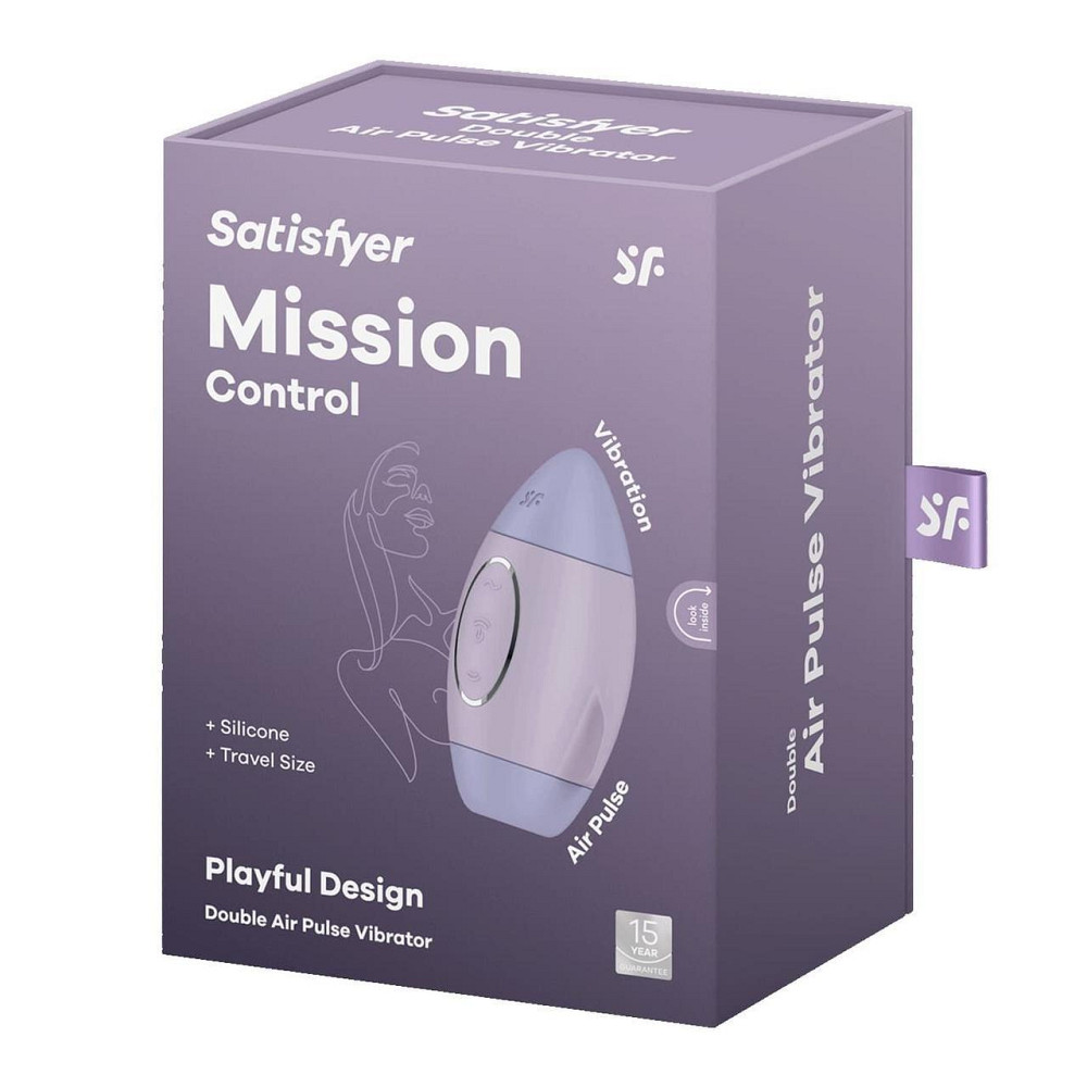 Вакуумний стимулятор з вібрацією Satisfyer Mission Control Violet, 2 незалежні мотори Sex Aura Київ - фото 6