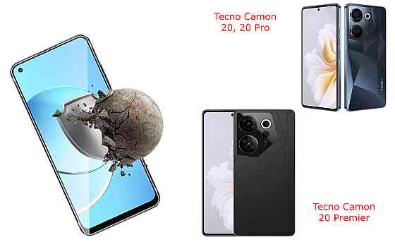 Защитное стекло DefenzoGlass для TECNO Camon 15 (CD7), 16 SE (CE7j) – двойная прочность Киев