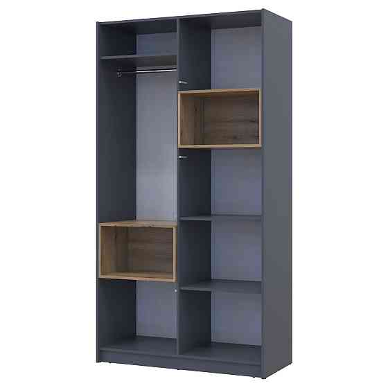 Шкаф для одежды с нишей Doros Дэйл 115,2х52х220 см Графит/Дуб евок (DRS-011281) Днепр
