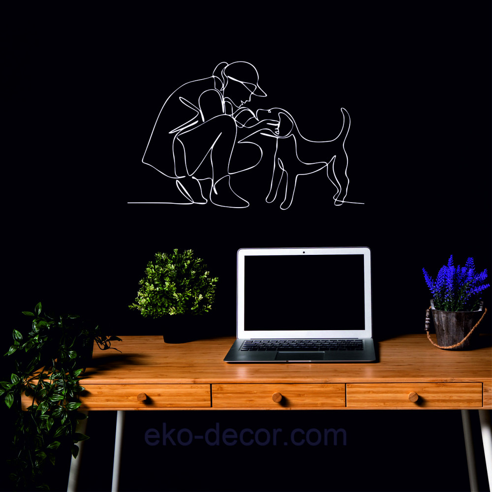 Декоративное настенное Панно «Друг» Декор на стену 70*43 см, Белый Киев - изображение 8