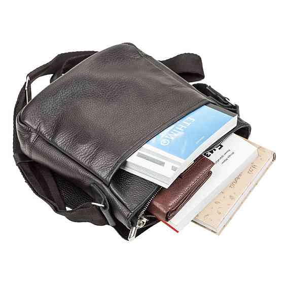 Сумка из натуральной кожи Черная (SHVIGEL) Киев