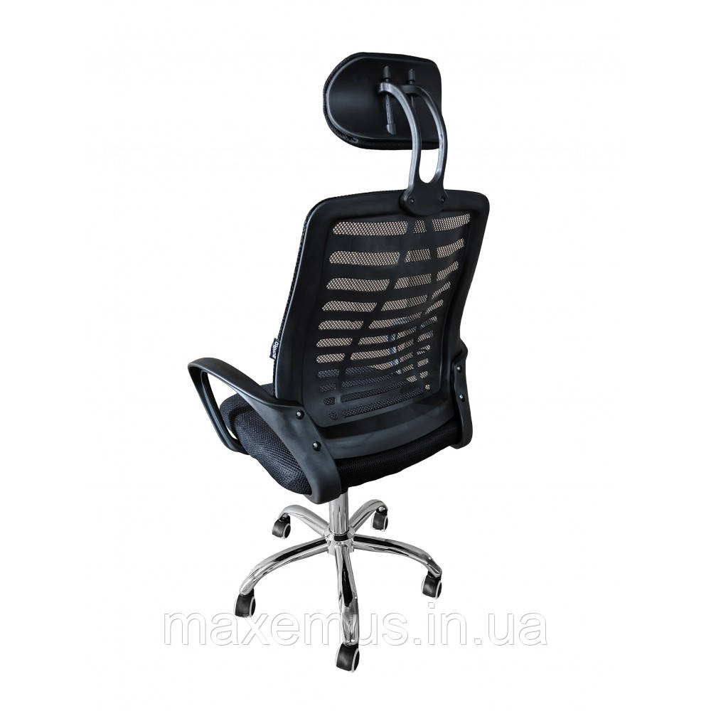 Офисное кресло операторское для персонала Bonro B-6200 с подголовником кресло для офиса черное Мостиска - изображение 8