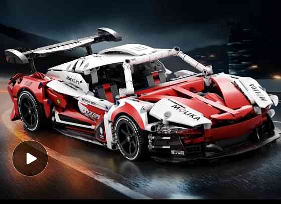 Конструктор Ferrari FXX K 1100 деталей — модель гоночного автомобиля 37 см, спортивная машинка Technic красно-белая Киев