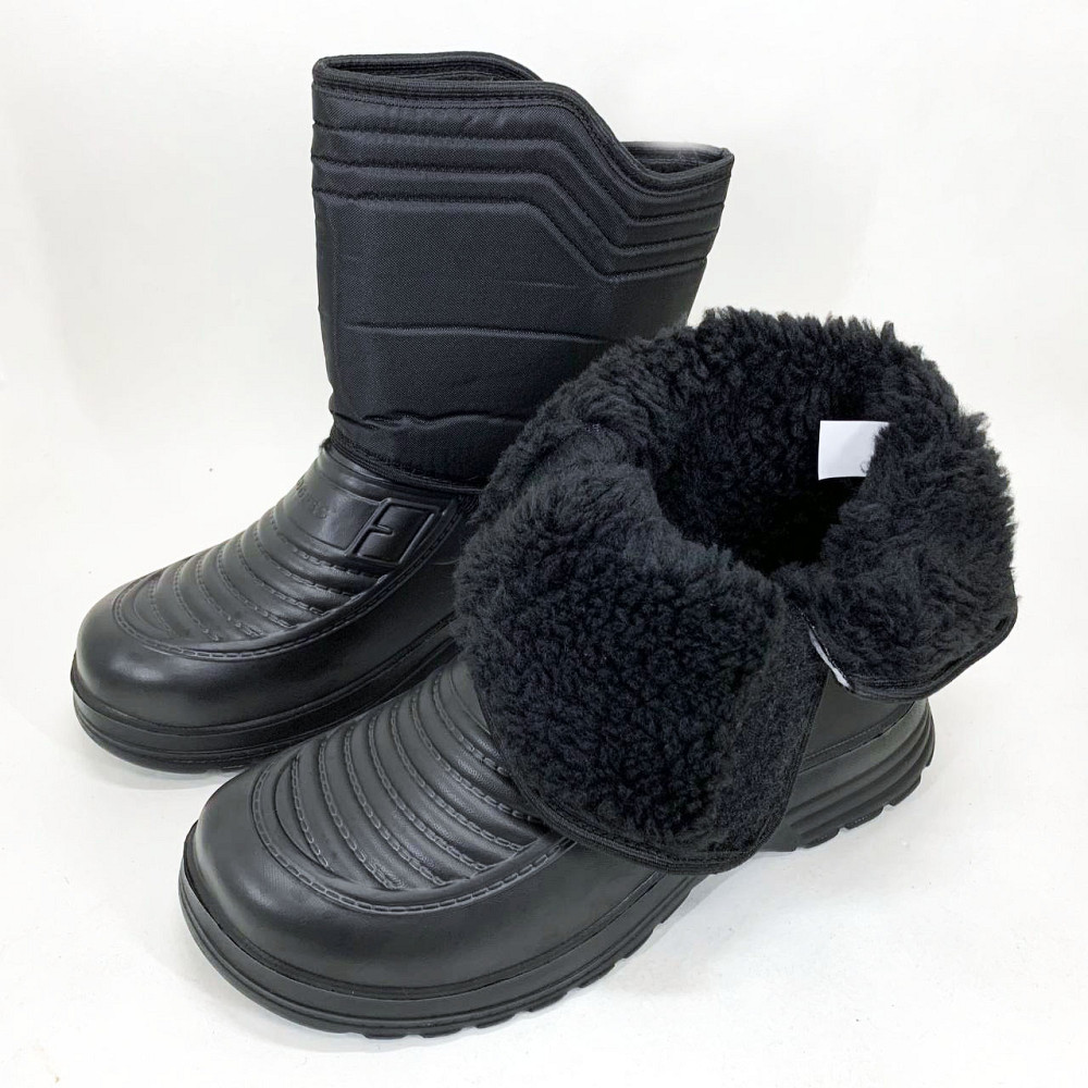 Меховые бурки 45р, Резиновые утепленные сапоги мужские короткие, Удобные рабочие сапоги UL-20 Львов - изображение 3