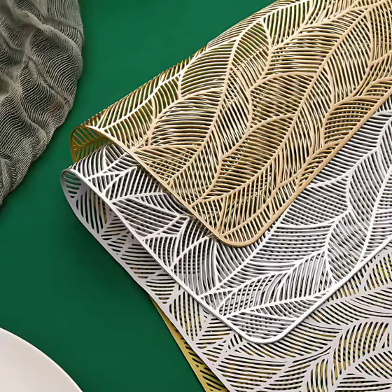 Сервірувальна серветка під гаряче, килимок сервірувальний золотистий, 45×30см, набір 2шт Кам'янець-Подільський