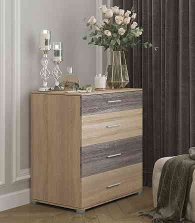 Комод Еверест на 4 ящики Бриз К-5 (телескопи) 70х38х72.5 дуб сонома + трюфель (DTM-2491) Львів