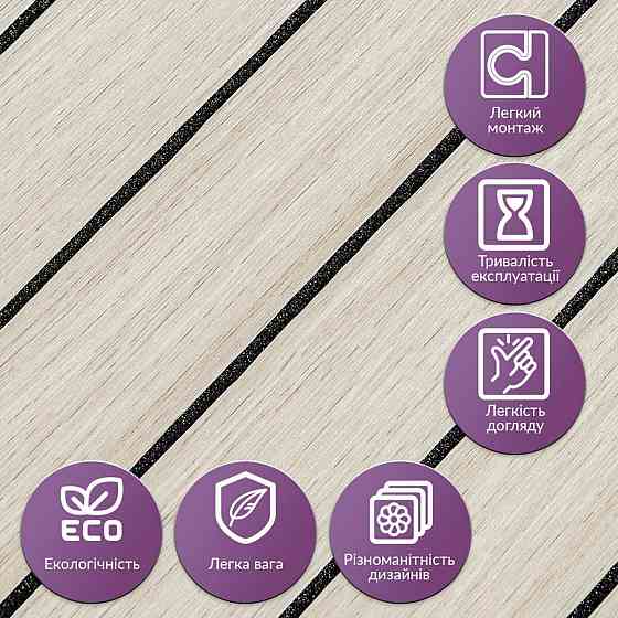 Покрытие виниловое самоклеющееся 3D рейки 600х600х2,8мм Дуб жемчужный песок SW-00002200 Киев