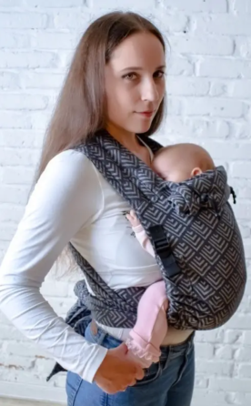 Май-слінг жаккардовий від народження до 36 місяців Coolbabka Сірий Geometry Кривий Ріг