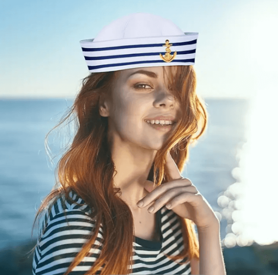 Безкозирка Моряк, Морячка, Матрос, з золотим якорем (р-р 56-58) Київ