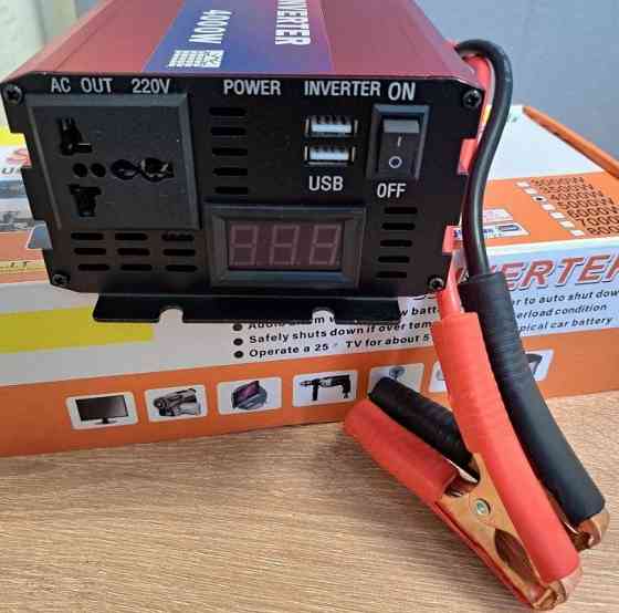 Інвертор Перетворювач 4000 Ват 12ілі24 В на 220 В з вольтметром. Київ