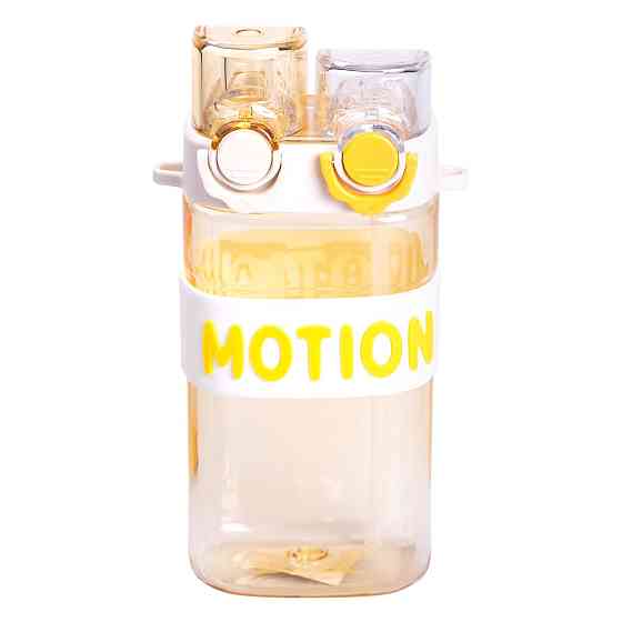 Yiwu Пляшка для води з трубочкою 550 мл спортивна пластикова пляшка для тренувань Жовта HP-14-4 Киев