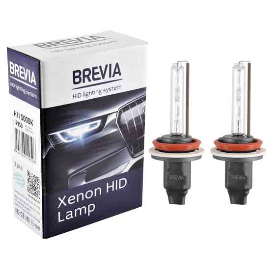 Ксеноновая лампа Brevia H11 5000K, 85V, 35W PGJ19-2 KET, 2шт Львов