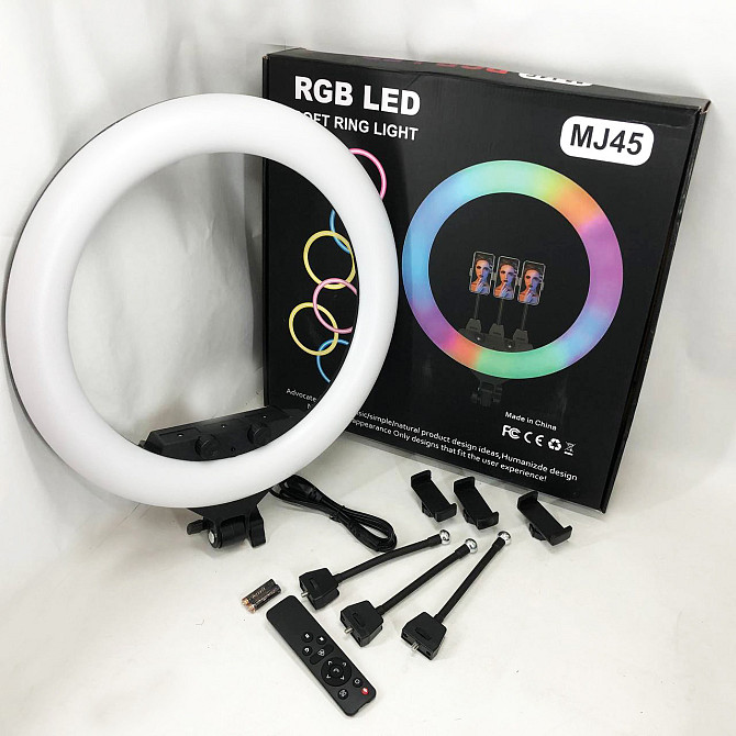 Кільцеве світло з тримачем RGB, Льод лампа для селфі, Проекційна лампа для Тік струм XH-73 Київ - фото 8