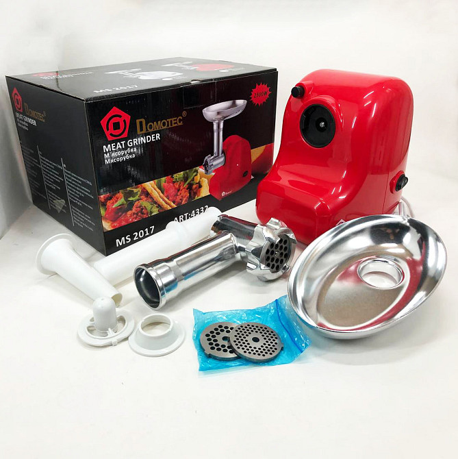 М'ясорубка насадка для приготування ковбас Domotec, Електром'ясорубка помічниця, М'ясорубки професійні AQ-69 Львів - фото 10
